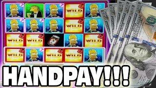 JACKPOT TIME!!!   •  THE SIMPSONS HAND PAY  • HUGE WIN AT THE CASINO