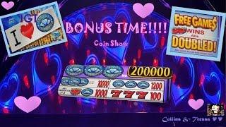 •NEW SLOT• •COIN SHOW• IGT I Love Triple Diamonds •  Slot Machine Bonus w/re-triggers