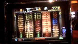 Slot machine bonus win on Vesuvius at Sands Casino at Bethlehem.