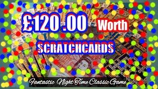 •Wow!.£120.00.HIGH STAKE Scratchcards.Luckury Lines.Pharaohs Fortune.chance to see £4 Million cards