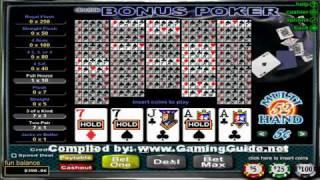 Double Bonus Poker 52 Hand Video Poker