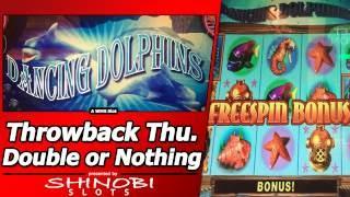 Dancing Dolphins Slot - TBT Double or Nothing, Live Play and Free Spins Bonuses