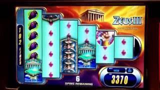 LIVE PLAY BONUS $2,00 max bet ZEUS III WYNN CASINO LAS VEGAS 4,590 unit bonus win