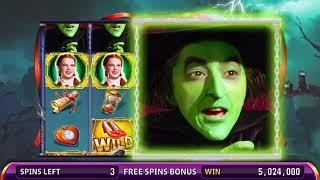 THE WIZARD OF OZ: WONDERFUL LAND OF OZ Video Slot Casino Game with a WITCH'S CASTLE FREE SPIN BONUS
