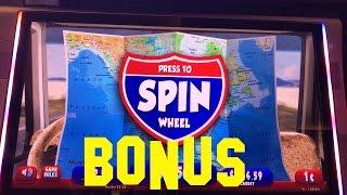 Dumb and Dumber live play at max bet with BONUS WHEEL SPIN Aristocrat Slot Machine