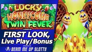Lucky Honeycomb Twin Fever Slot - First Look, Live Play, Nice Line Hit and Free Spins Bonus