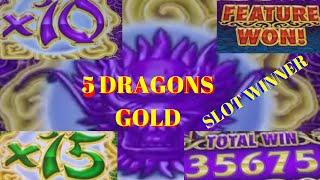DOUBLE FEATURE 5 DRAGONS GOLD Seeking a Major Mega Win!