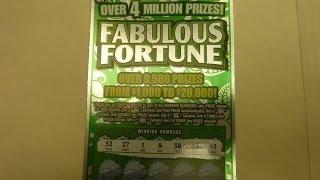 $20 Fabulous Fortune Lottery Ticket - Illinois Instant Lottery scratchcard