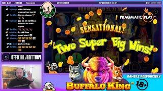 Buffalo King Slot!! Two Super Big Wins!!