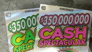 Two $30 New York Lottery $350,000,000 Cash Spectacular