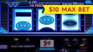 Triple Double Diamond Free Games Slot - $10 Max Bet - BIG WIN BONUS!