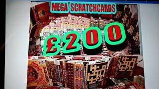 SCRATCHCARDS  £200.00..PRIZES..MONOPOLY..EMERALD DOUBLER..WINTER WOUNDERLINES..£100 LOADED..WIN £50