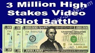 3 Million Dollars High Stakes Big Time Bet Video Slot Battle! Elite High Roller Vegas Casino Jackpot
