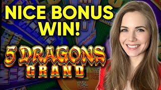 5 Dragons Grand Nice BONUS WIN! No Mystery Pick This Time!