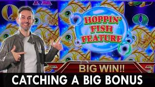 ★ Slots ★ Catching A Big Bonus ★ Slots ★ Hoppin' Fish Slot Machine ★ Slots ★ #Konami for the WIN!