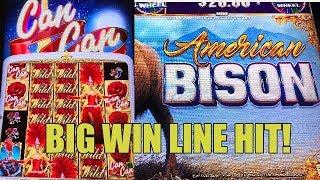 BIG WIN! CAN CAN AND AMERICAN BISON SLOT MACHINE