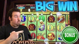 POMPEII Live play MAX BET BONUS and BIG WIN FREE GAMES Slot Machine