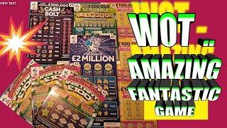 AMAZING Scratchcard  Game....Truly..AMAZING..INSTANT £100..Scrabble..£2 MILLION BLUE.£500,000 yellow