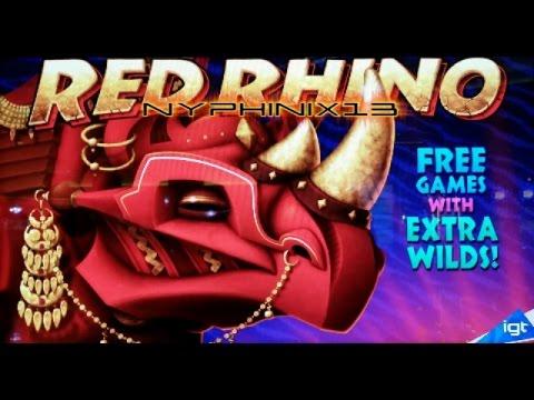 IGT - Red Rhino Slot Bonus WIN