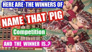 We pick the winner of ..NAME THAT PIG..Competition...What is the new pigs name?..and the runners up.