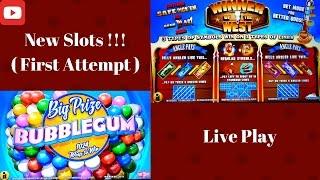 2 New !!!  IT Slots ( First Attempts ) Big Prize Bubblegum & Money of The West : Live Play