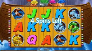 NOAH'S ARK Video Slot Casino Game with a FREE SPIN BONUS