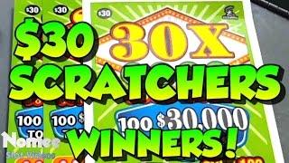 $30 SCRATCH TICKET WINNERS - "30X Cash" from the Connecticut Lottery