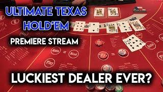 $1000 vs Ultimate Texas Holdem! Incredibly BRUTAL Session!! Can't BELIEVE the cards that showed up!!