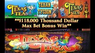 •$118,000 Thousand Dollar Bonus Win Casino Video Slot • • •Texas Tea, Texas Tina, Texas Tycoon • • •