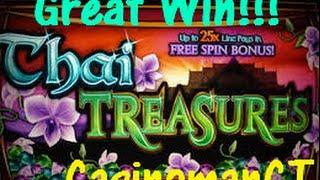 *Nice win!* Thai Treasures w/Retrigger! - WMS Slot Machine Bonus