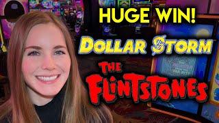 HUGE WIN! The Flintstones Slot Machine! Awesome Run! Lots Of Features!