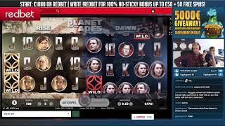 Gameplay New Planet of the Apes big win from NetEnt - Bonus rounds (Casino - Big win)