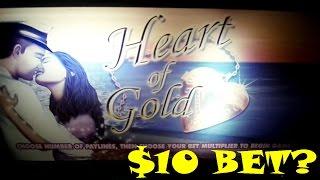 **HEART OF GOLD** Slot Manchine / $10 bet by MISTAKE?