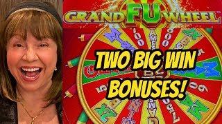 TWO BIG WIN BONUSES!  NEW GAME-GRAND FU WHEEL