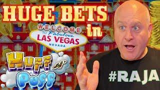 HIGH LIMIT SLOT PLAY in LAS VEGAS! HUFF N' PUFF JACKPOTS & MORE! Fire Link Slot Machine