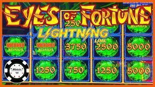 •️HIGH LIMIT Lightning Link Eyes Of Fortune HANDPAY JACKPOT •️$25 MAX BET BONUS ROUND Slot Machine