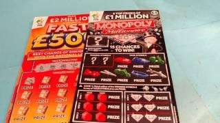 1,000 VIDEO'S Special..Scratchcards...MONOPOLY MILLIONAIRE...FAST 500..9x LUCKY..777..LUCKY LINES.