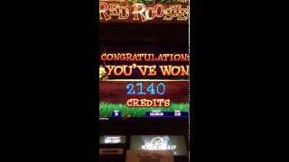 $21,400 WIN! Slot Machine Bonus on the Red Rooster at the Bellagio Casino in Las Vegas