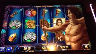 Tarzan Wheel Bonus #2 @ 50 Cent Bet