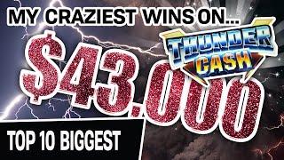 ⋆ Slots ⋆ Top 10 CRAZIEST High-Limit Slot Wins... ⋆ Slots ⋆ ALL from Thunder Cash: $43,000+ in Total