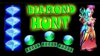 "DIAMOND HUNT" Slot Machine *** BIG HIT LINE - BONUS & RETRIGGER***