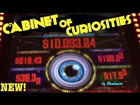 CABINET OF CURIOSITIES slot machine Progressive Pick and Bonus WINS! (Multimedia gaming)