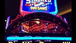 BIG WIN!!! Stacked Red, White and Blue slot machine by IGT, Slot machine bonus, Big Win Bonus