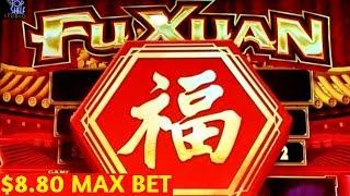 F u Xuan Slot Machine $8.80 Max Bet Bonus | 20 FREE FAMES- BIG WIN | GREAT SESSION |Live Slot Play
