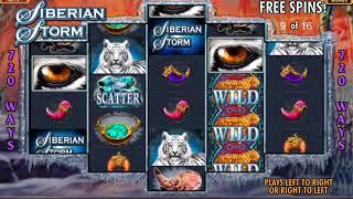 SIBERIAN STORM Video Slot Casino Game with a FREE SPIN BONUS