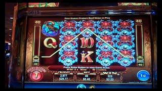 888 Blue + Red Dragon Slot Machine Bonus - 2 Bonuses - Free Spins Win