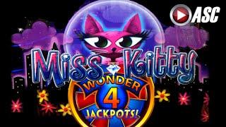 *NEW* WONDER 4 JACKPOTS™ MISS KITTY  | Aristocrat - BIG Win! Slot Machine Bonus