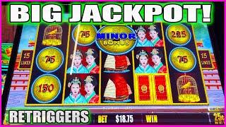 BIG HANDPAY CAUGHT LIVE! MINOR JACKPOT Emperor’s Treasure Dollar Storm High Limit Slots