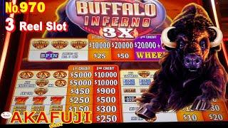 BUFFALO INFERNO $5 Slot Machine, 3 Reel Max Bet [High Limit] Barona Resort Casino 赤富士スロット カジノスロットマシン