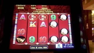 50 Dragons an Aristocrat slot machine bonus win at Borgata